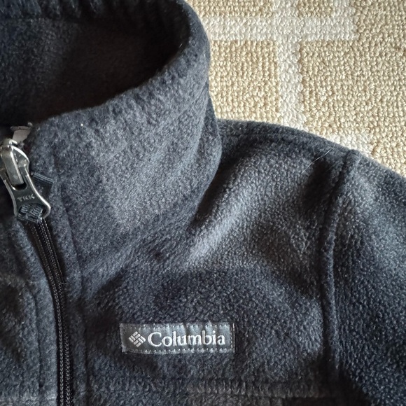 Columbia Buffalo Plaid Fleece Zip Jacket Black Gray Toddler Outerwear XXS (4T) - Picture 8 of 8